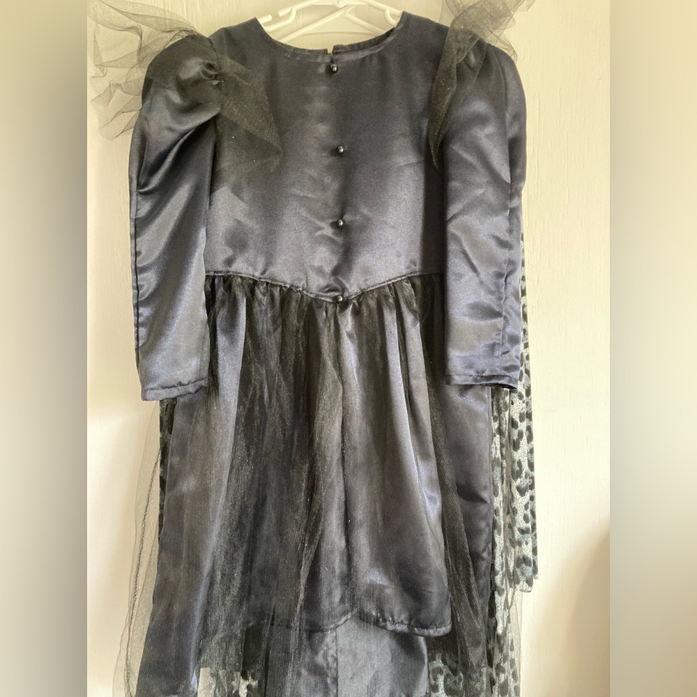 Kids Black satin dress